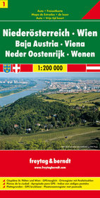 Austria część 1 Dolna Austria Wiedeń mapa 1:200 000 Freytag  Berndt