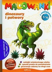 Malowanki 5 Dinozaury i potwory + pisak