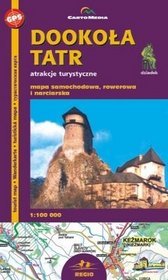 Dookoła Tatr atrakcje turystyczne 1: 100 000