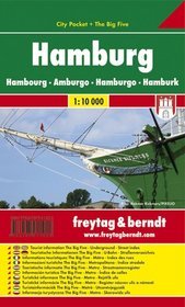 Hamburg city pocket mapa 1:10 000 Freytag  Berndt