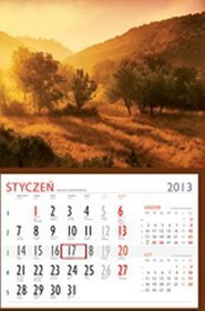 Kalendarz 2013. Kalendarz ścienny jednodzielny - Wschód