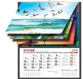 Kalendarz 2013. Kalendarz ścienny wieloplanszowy tani - Wodne impresje