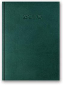 Kalendarz 2015. Kalendarz dzienny z registrami A4. Model 31DR - zielony