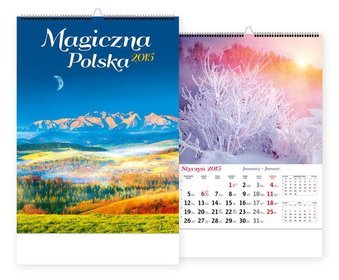 Kalendarz 2015. Kalendarz ścienny 13-planszowy. WP 120 Magiczna Polska - rozmiar 33 x 50cm
