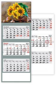 Kalendarz 2015. Kalendarz ścienny trójdzielny. T 52 Słoneczniki