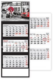 Kalendarz 2015. Kalendarz ścienny trójdzielny. T 53 Black  Red