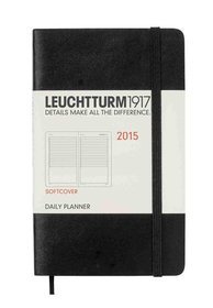 Kalendarz 2015. Leuchtturm1917. Kalendarz książkowy dzienny A6. Softcover Daily Planner - czarny