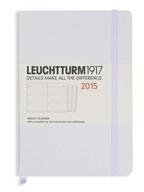 Kalendarz 2015. Leuchtturm1917. Kalendarz książkowy tygodniowy A5. Weekly Planner - biały