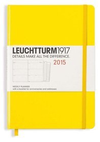 Kalendarz 2015. Leuchtturm1917. Kalendarz książkowy tygodniowy A5. Weekly Planner - cytrynowy
