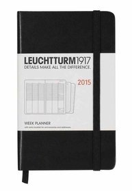 Kalendarz 2015. Leuchtturm1917. Kalendarz książkowy tygodniowy A6. Week Planner - czarny