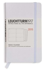 Kalendarz 2015. Leuchtturm1917. Kalendarz książkowy tygodniowy A6. Weekly Planner - biały