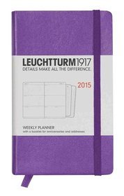 Kalendarz 2015. Leuchtturm1917. Kalendarz książkowy tygodniowy A6. Weekly Planner - fioletowy