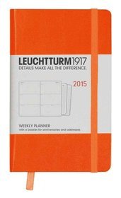 Kalendarz 2015. Leuchtturm1917. Kalendarz książkowy tygodniowy A6. Weekly Planner - pomarańczowy
