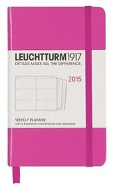 Kalendarz 2015. Leuchtturm1917. Kalendarz książkowy tygodniowy A6. Weekly Planner - różowy
