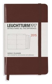 Kalendarz 2015. Leuchtturm1917. Kalendarz książkowy tygodniowy A6. Weekly Planner - tabaka