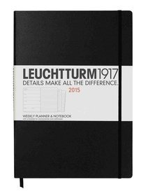 Kalendarz 2015. Leuchtturm1917. Kalendarz książkowy tygodniowy z notatnikiem A4+. Weekly Planner  Notebook - czarny