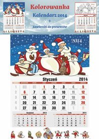 Kolorowanka. Kalendarz 2014