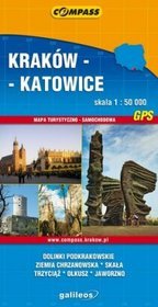 Kraków - Katowice - mapa turystyczno - samochodowa (skala 1:50 000)