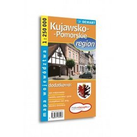 Kujawsko Pomorskie region mapa województwa 1:250 000