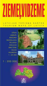 Łotwa część północna Ziemelvidzeme 1:200 000 Jana Seta
