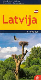 Łotwa mapa samochodowa 1:500 000