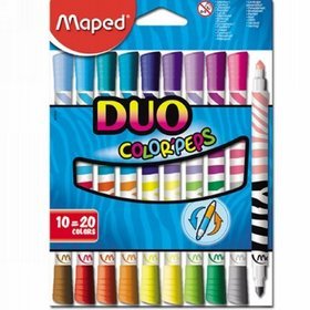 Maped - Flamastry dwustronne Duo, 10 szt - 20 kolorów