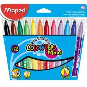 Maped - Flamastry trójkątne Colorpeps maxi, 12 sztuk