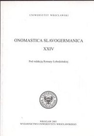 Onomastica Slavogermanica, tom 24