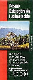 Pasmo Babiogórskie i Jałowieckie - mapa turystyczna 1 : 50 000 (z siatką współrzędnych geograficznych)