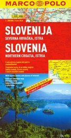 Słowenia północna Chorwacja Istria 1:300 000 w. niemiecka mapa Marco Polo