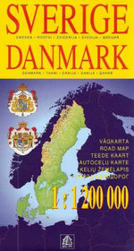 Szwecja Dania mapa 1:1 200 000