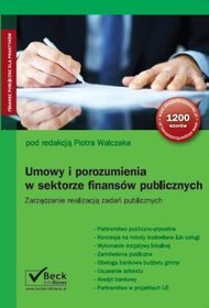 Umowy i porozumienia w sektorze finansów publicznych