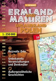 Warmia i Mazury - Polska niezwykła - turystyczny atlas samochodowy wersja niemiecka