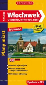 Włocławek. Ciechocinek, Inowrocław, Lipno - plany miast ( skala 1:15 000 )