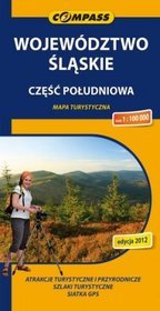 Województwo Śląskie, część południowa, mapa turystyczna skala 1:100 000