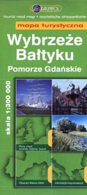 Wybrzeże Bałtyku Pomorze Gdański mapa turystyczna