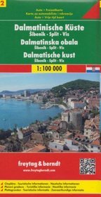 Wybrzeże Dalmatyńskie, część 2. Sibenik Split Vis. Mapa w skali 1:100 000