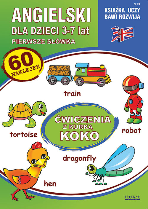 Angielski dla dzieci 3-7 lat Zeszyt 24 Ćwiczenia z kurką Koko
