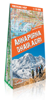 Annapurna i Dhaulagiri laminowana mapa trekkingowa