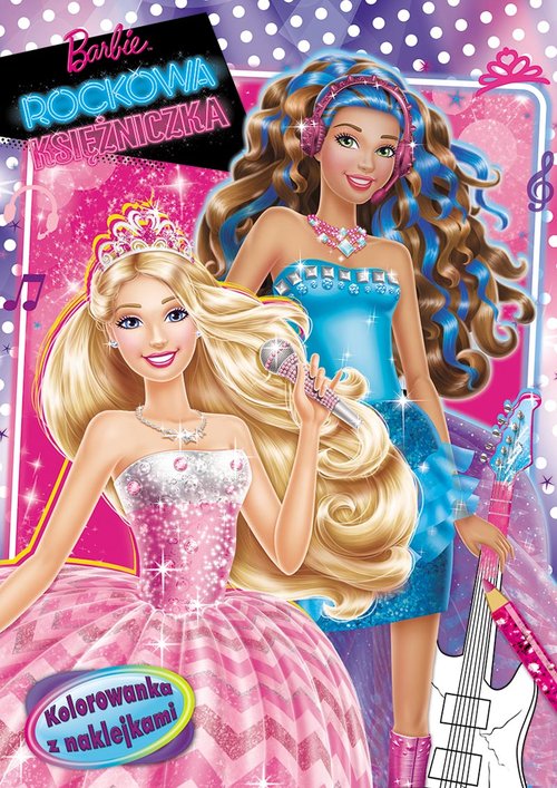 Barbie Rockowa Księżniczka Kolorowanka z naklejkami