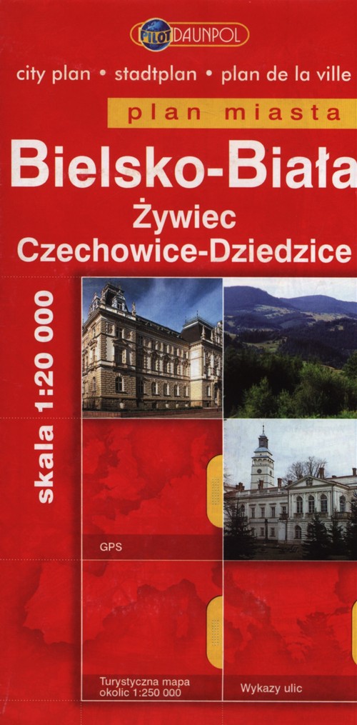 Bielsko-Biała Żywiec Czechowice-Dziedzice Plan Miasta 1: 20 000