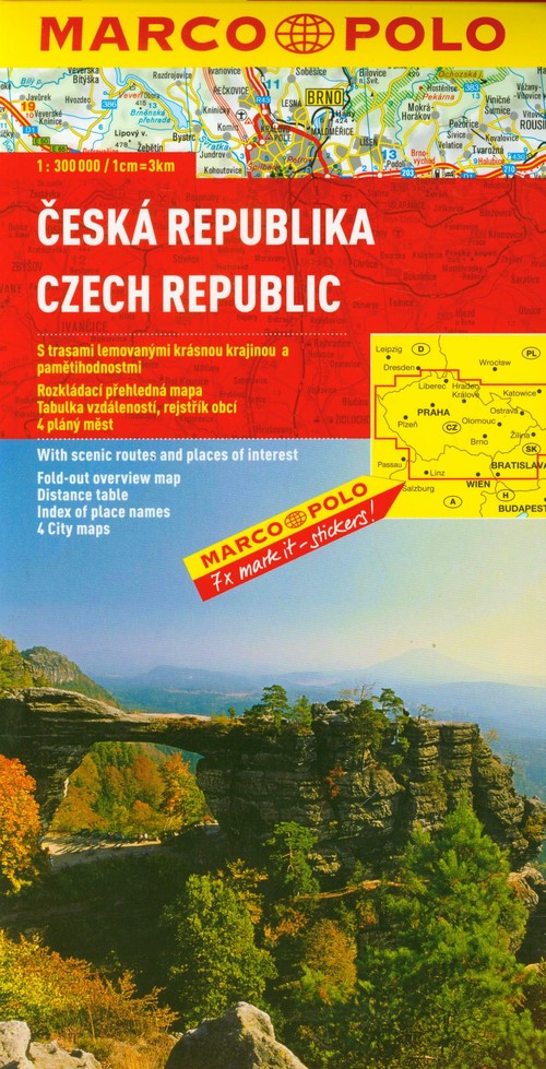 Czechy mapa drogowa 1:300 000 Marco Polo