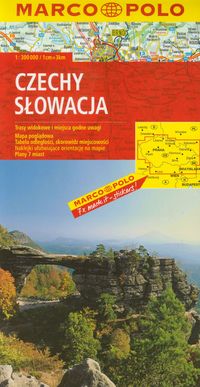 Czechy Słowacja mapa drogowa 1:300 000