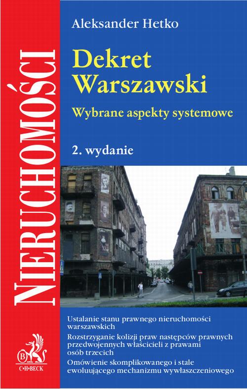 EBOOK Dekret Warszawski. Wybrane aspekty systemowe
