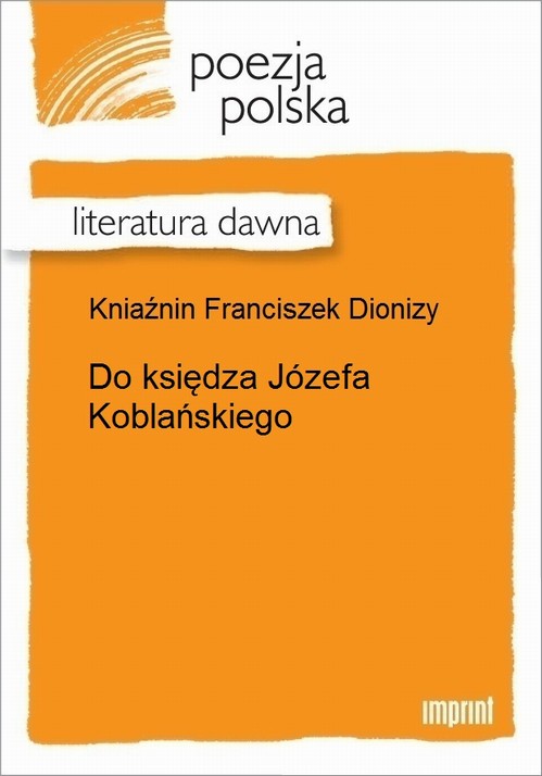EBOOK Do księdza Józefa Koblańskiego