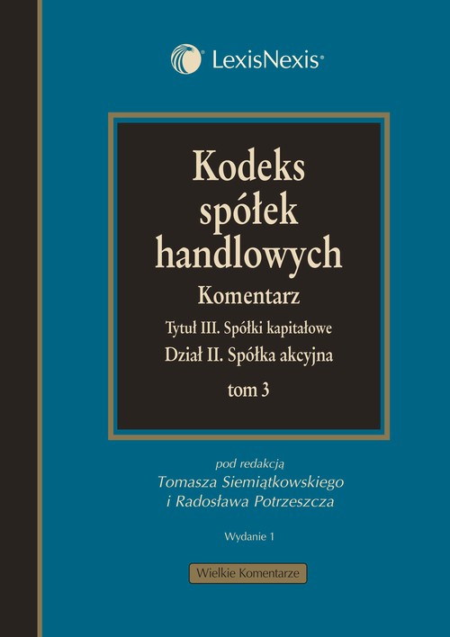 EBOOK Kodeks spółek handlowych t.3