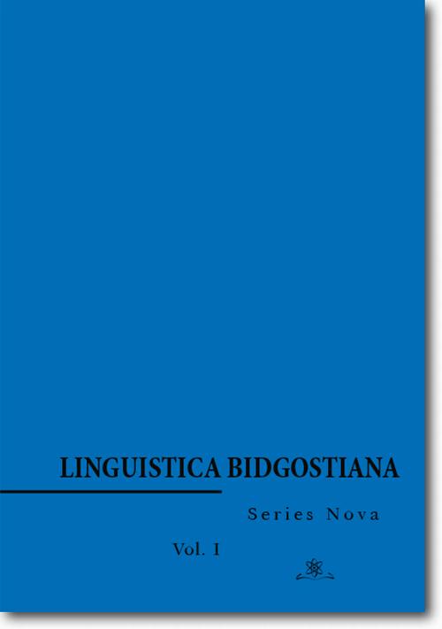 EBOOK Linguistika Bidgostiana. Series nova. Vol. 1