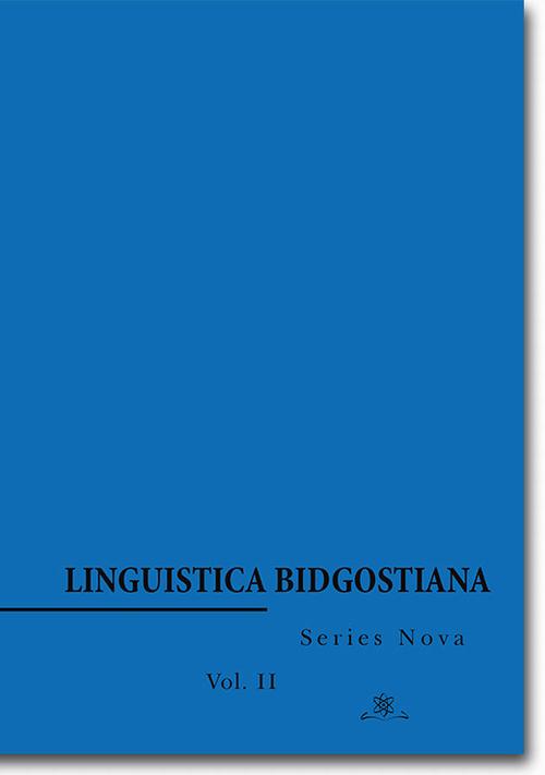 EBOOK Linguistika Bidgostiana. Series nova. Vol. 2