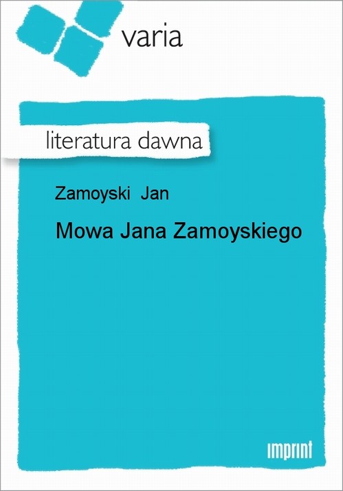 EBOOK Mowa Jana Zamoyskiego
