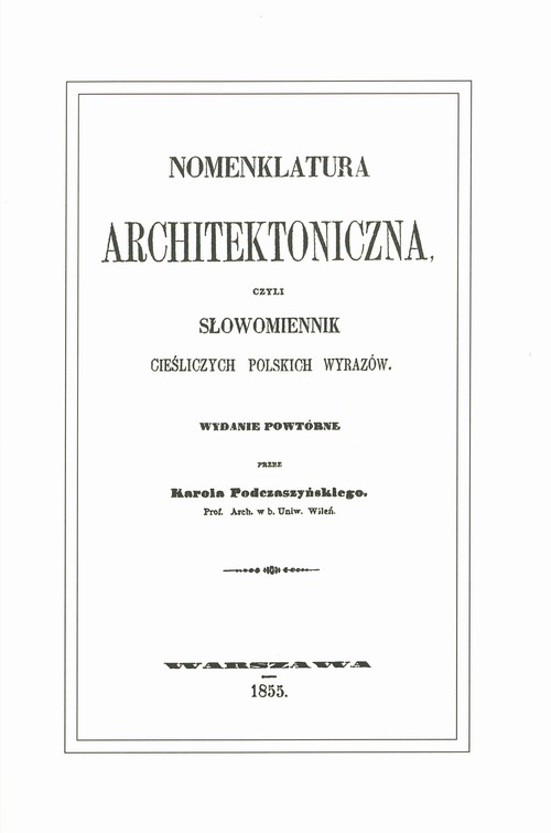EBOOK Nomenklatura architektoniczna